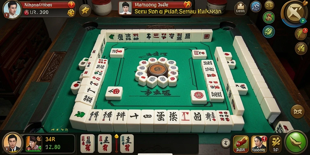Screenshot gameplay Mahjong yang menarik dan penuh tantangan.
