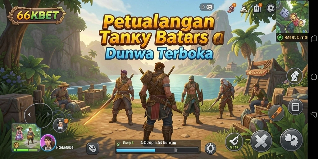 Screenshot gameplay 66KBET menampilkan dunia terbuka yang indah dan penuh warna.