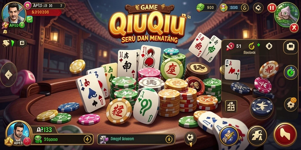 Tampilan gameplay QiuQiu yang menarik dan berwarna-warni.