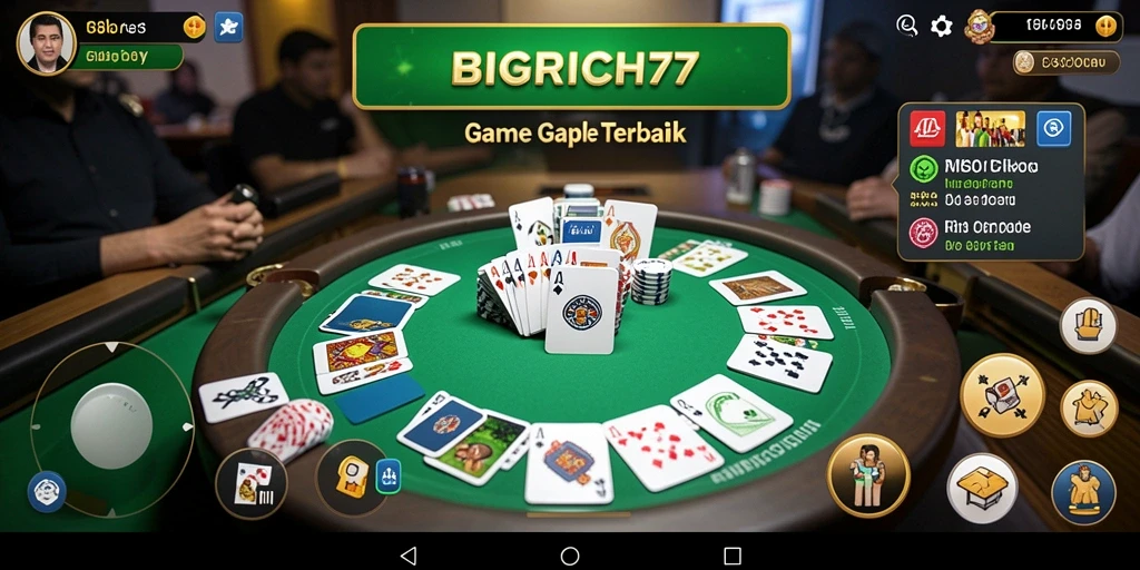 Tampilan gameplay Gaple yang seru dan menarik di BIGRICH77.