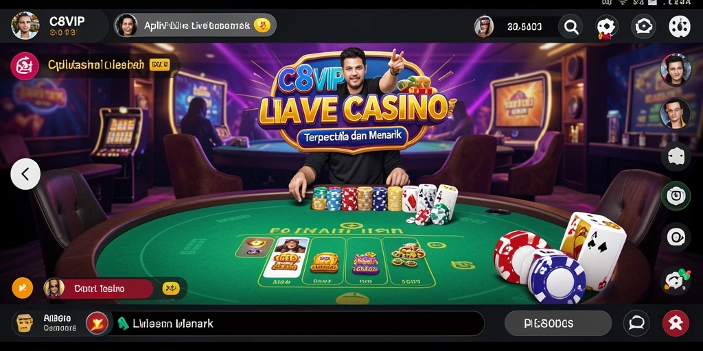 Tampilan gameplay menarik dari aplikasi C8VIP Live Casino.