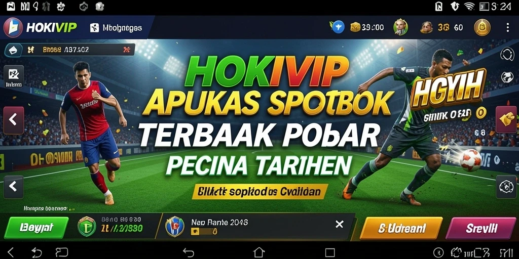Screenshot HOKIVIP menampilkan antarmuka sportsbook yang interaktif.