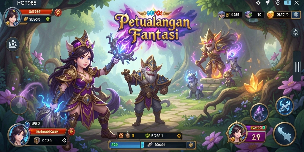 Gambaran gameplay seru dalam dunia fantasi RPG.