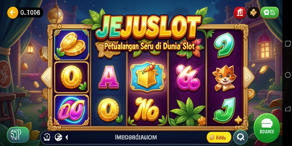 Tampilan mendebarkan dari gameplay petualangan JEJUSLOT.