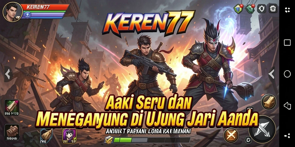 Tampilan seru dari gameplay KEREN77 yang penuh aksi.