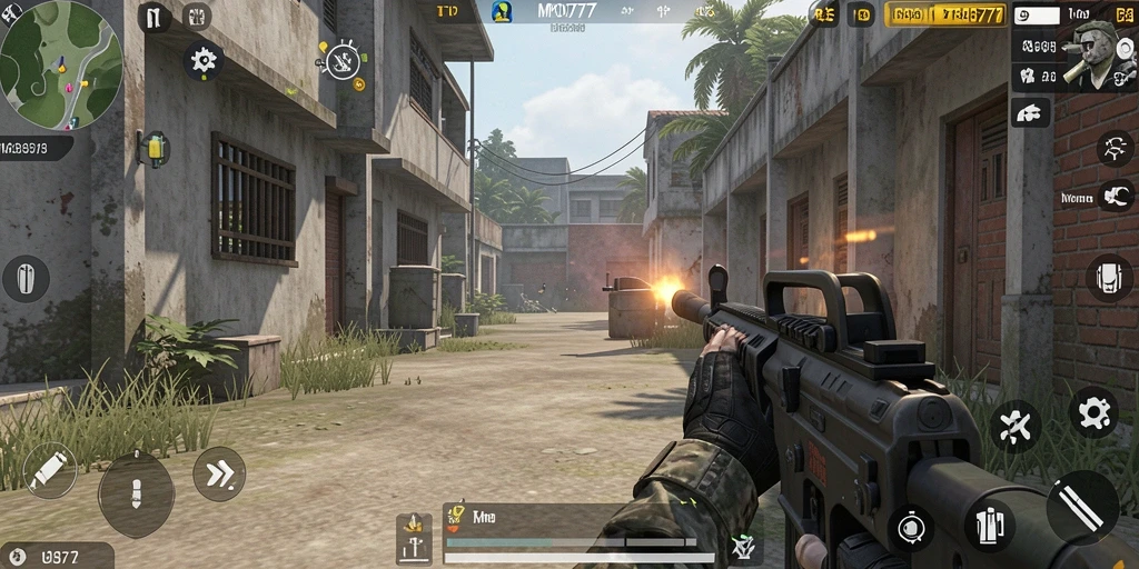 Tampilan mendebarkan dari pertempuran di MPO777 dalam mode FPS.
