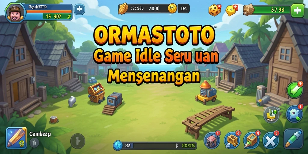 Tangkapan layar utama ORMASTOTO menampilkan gameplay Idle yang menarik.