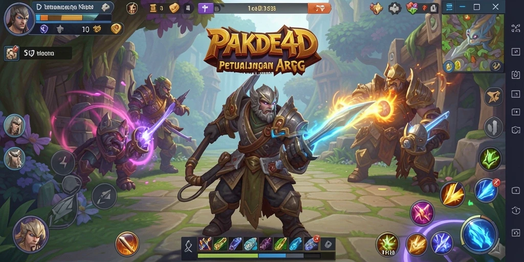 Tampilan layar utama gameplay PAKDE4D yang penuh aksi.