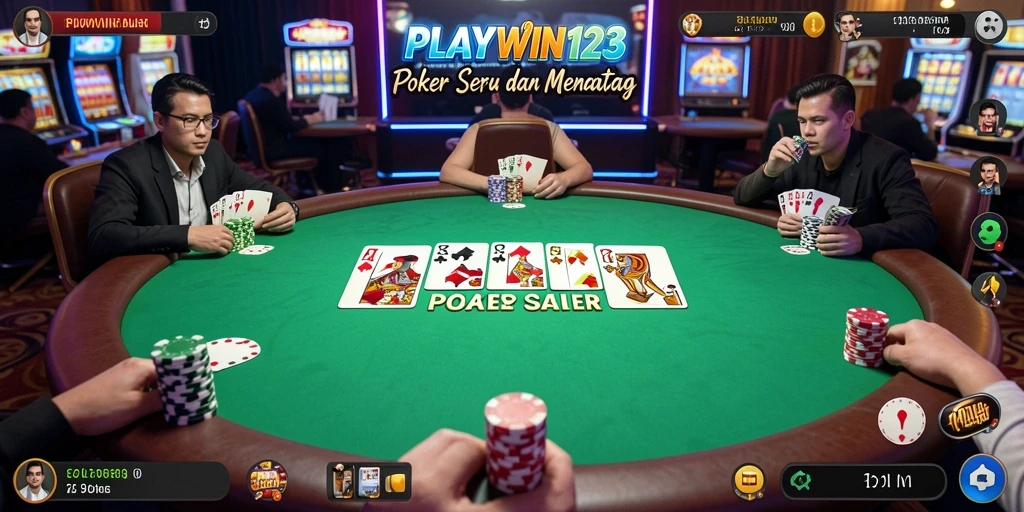 Tampilan gameplay menyenangkan dari Poker di PLAYWIN123.