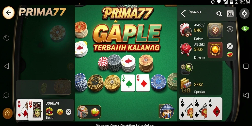 Screenshot PRIMA77 menunjukkan permainan Gaple yang menegangkan.
