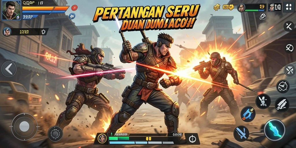 Gameplay QQRP yang menegangkan dan penuh aksi.