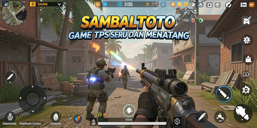 Screenshot gameplay SAMBALTOTO dengan aksi seru dalam mode TPS.