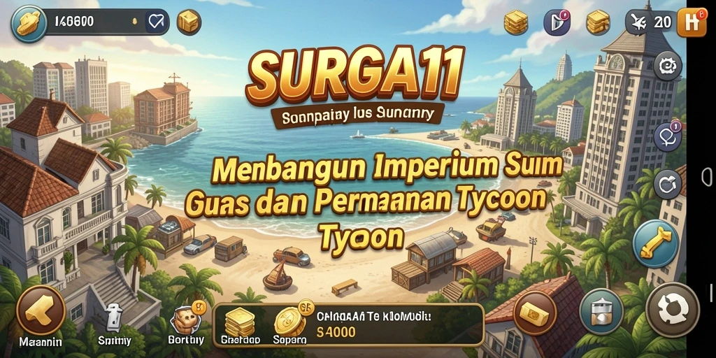 Tampilan gameplay SURGA11 dengan elemen Tycoon yang menarik.