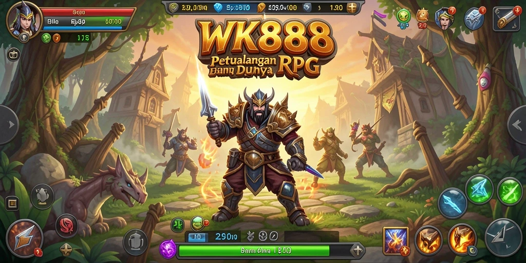 Tampilan gameplay <strong>WK888</strong> yang epik dalam dunia RPG.