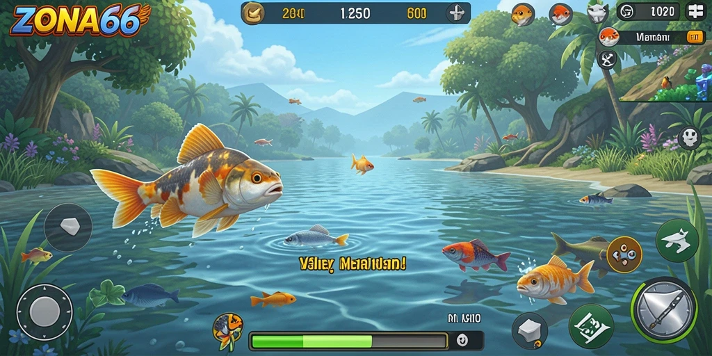 Tangkapan ikan menakjubkan di gameplay ZONA66.